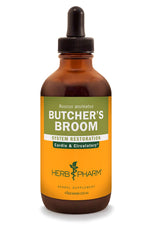 Herb Pharm Butcher's Broom liquid extract bottle for convenient circulatory support.