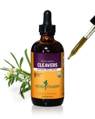 Herb Pharm Cleavers Liquid Extract bottle with dropper for easy, precise dosing.