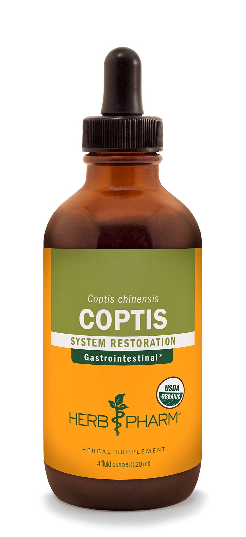 Herb Pharm Coptis Extract bottle showing digestive support in liquid form