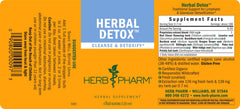 Herb Pharm herbs closeup shows Red Clover and Burdock in the blend.