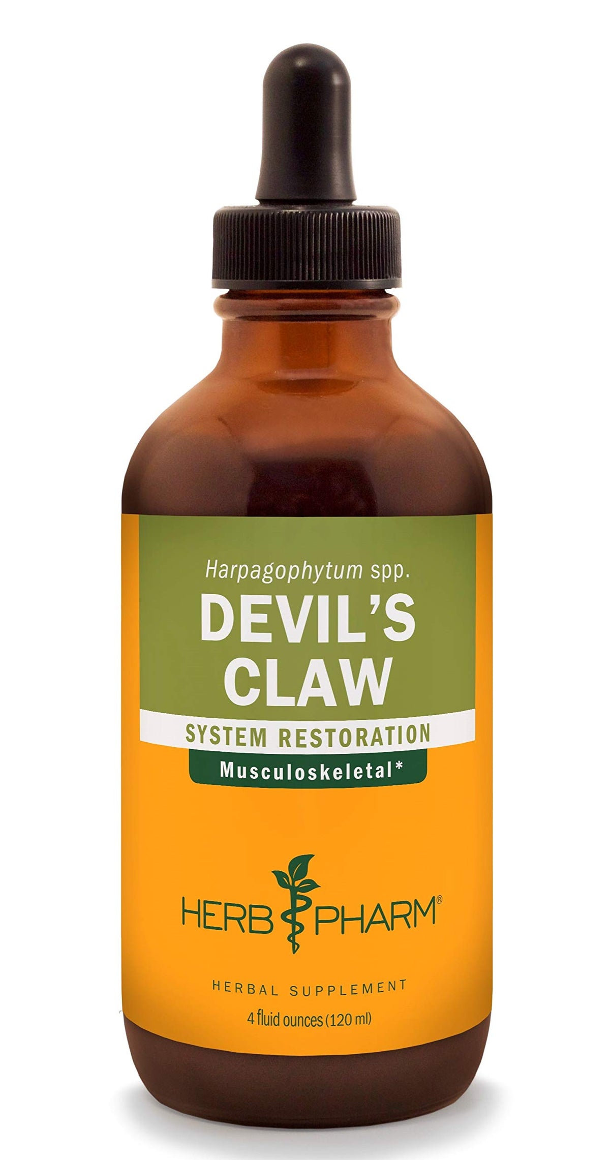 Herb Pharm Devils Claw liquid extract bottle supports daily musculoskeletal comfort.