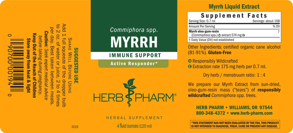 Herb Pharm gluten free non GMO label communicates purity for sensitive diets