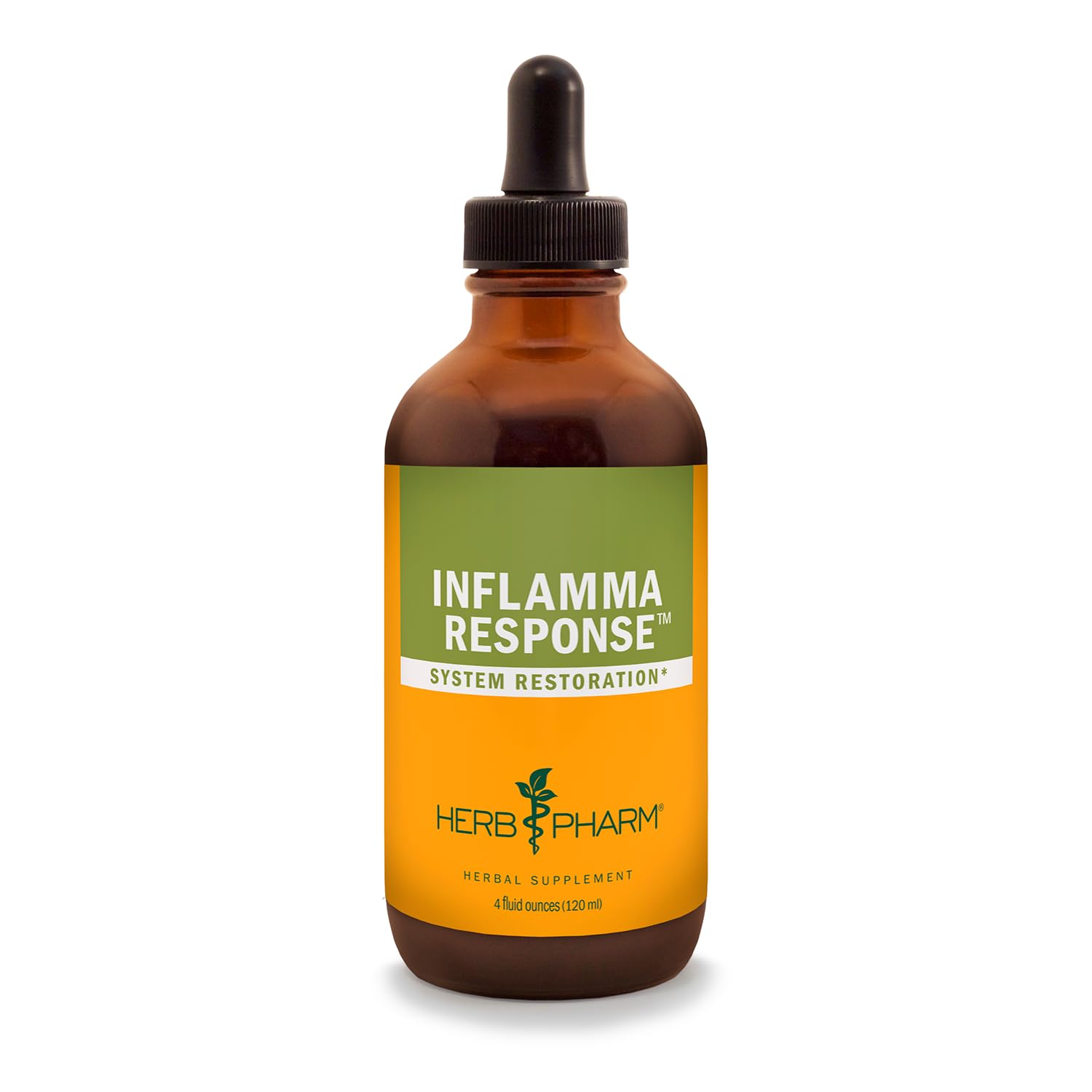 Herb Pharm Inflamma Response turmeric bottle for daily joint comfort support.