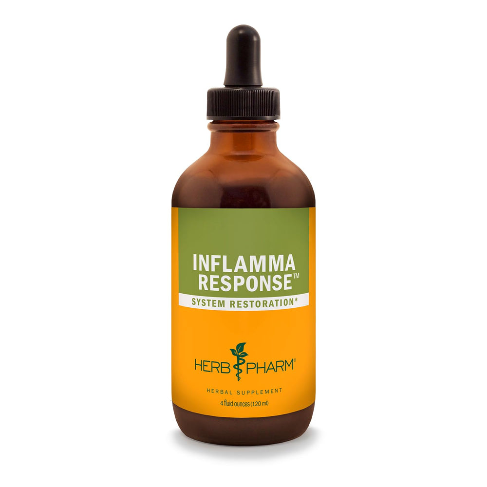 Herb Pharm Inflamma Response turmeric bottle for daily joint comfort support.