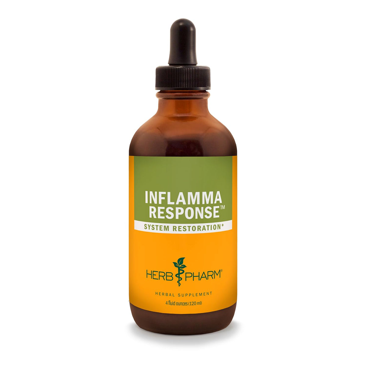 Herb Pharm Inflamma Response turmeric bottle for daily joint comfort support.