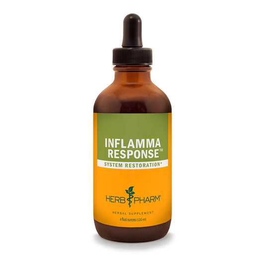Herb Pharm Inflamma Response turmeric bottle for daily joint comfort support.