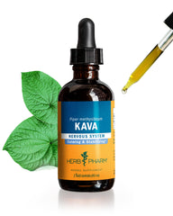 Herb Pharm Kava root liquid extract bottle for calming relaxation