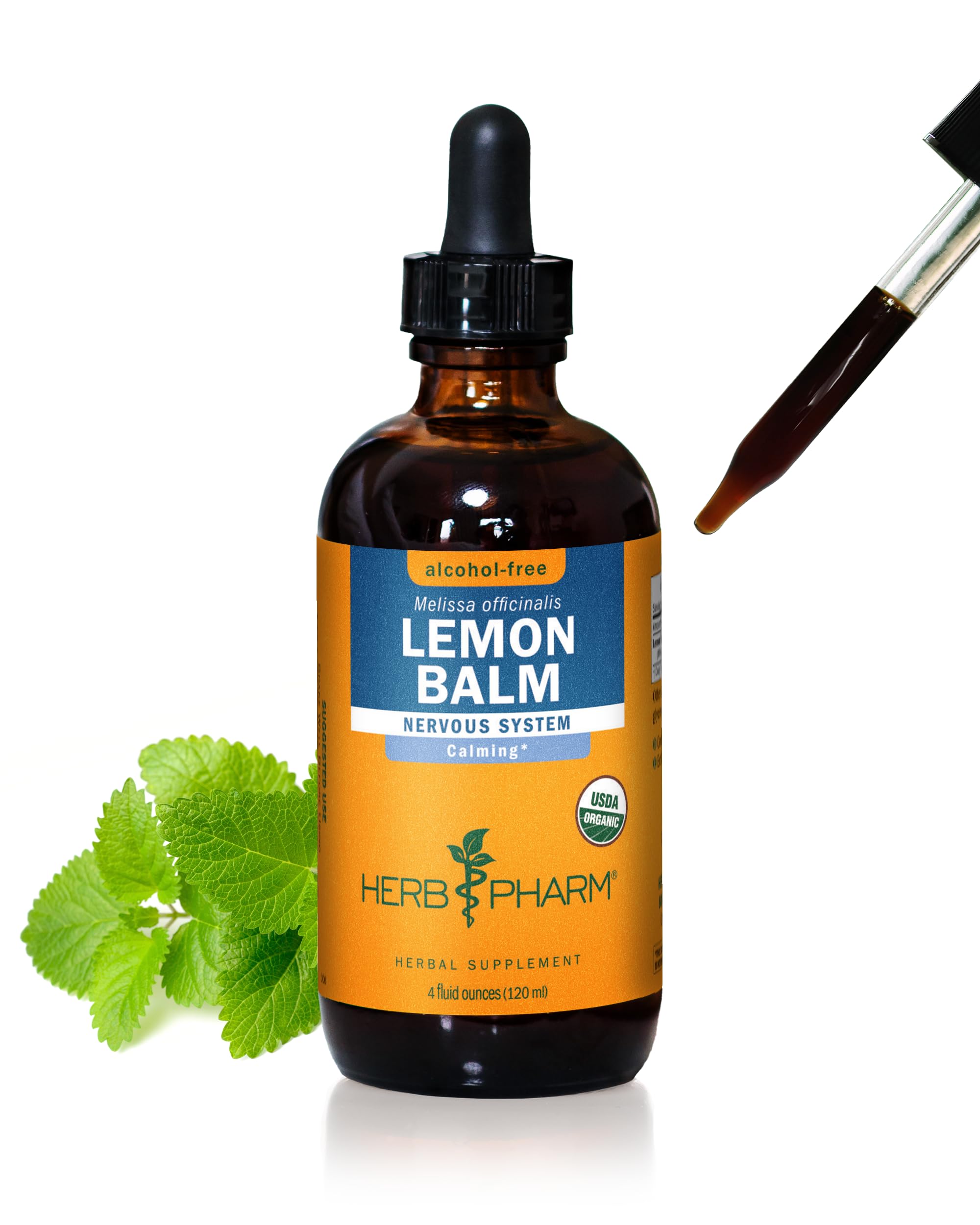 Herb Pharm lemon balm extract bottle for calming support