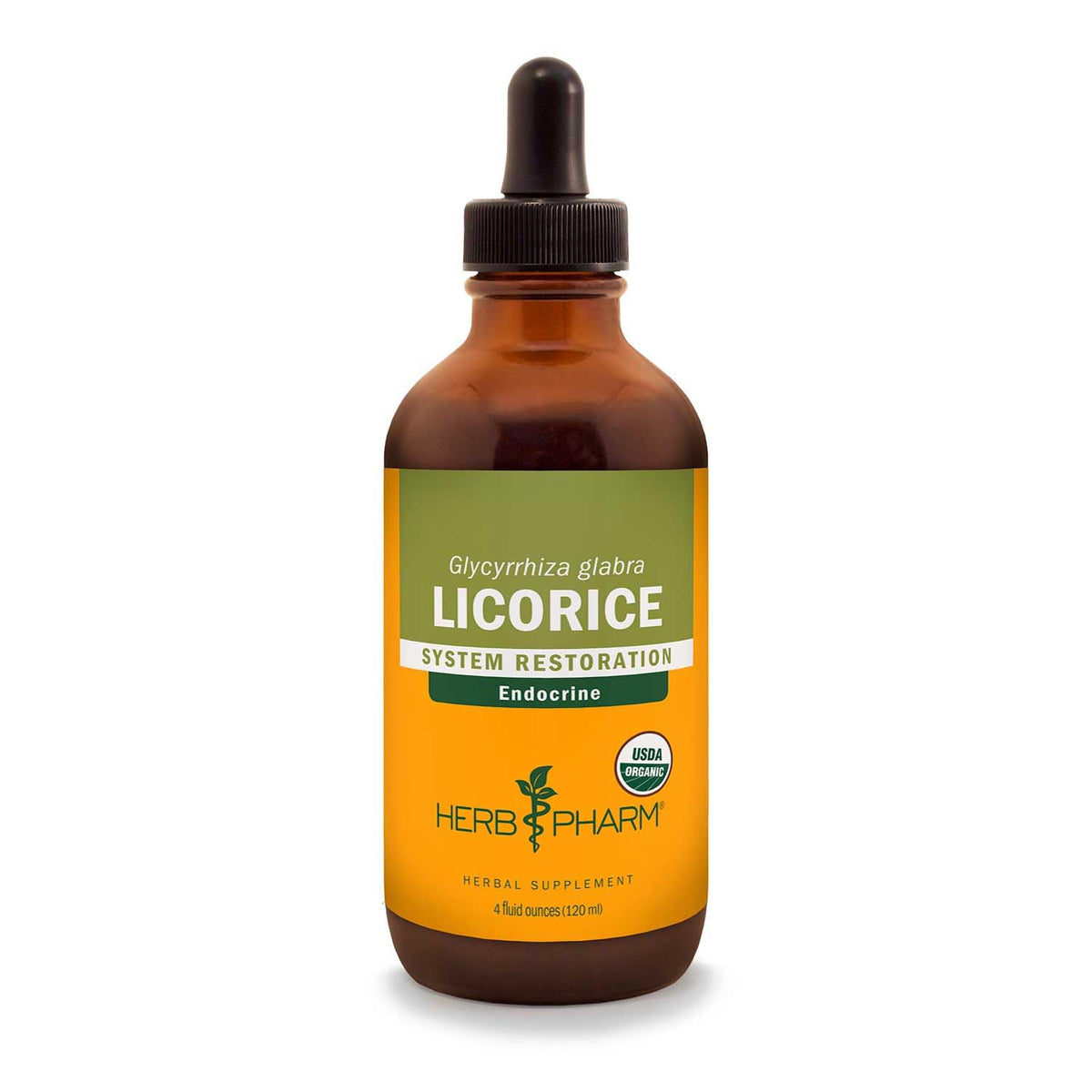 Herb Pharm Licorice Liquid Extract for endocrine support with rapid absorption.