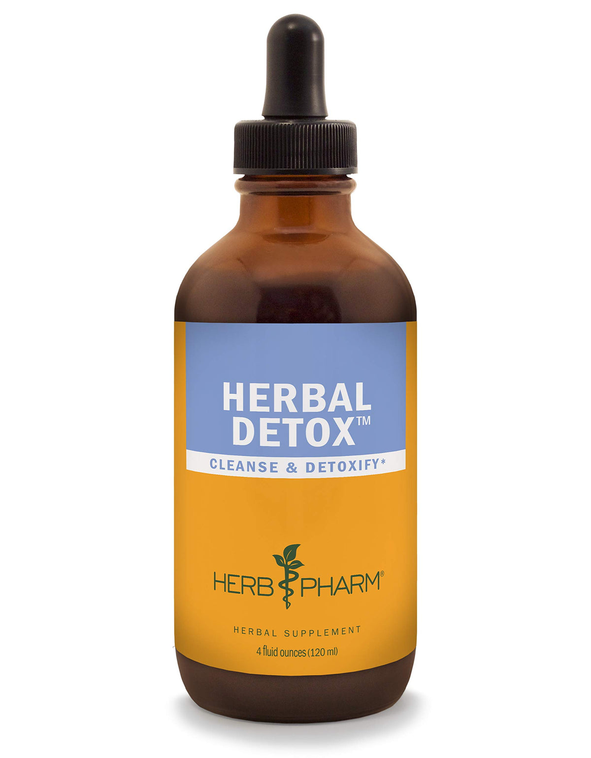 Herb Pharm liquid detox formula bottle with dropper for convenient cleansing support.
