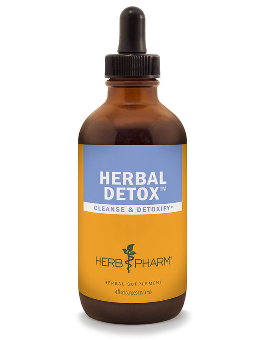 Herb Pharm liquid detox formula bottle with dropper for convenient cleansing support.