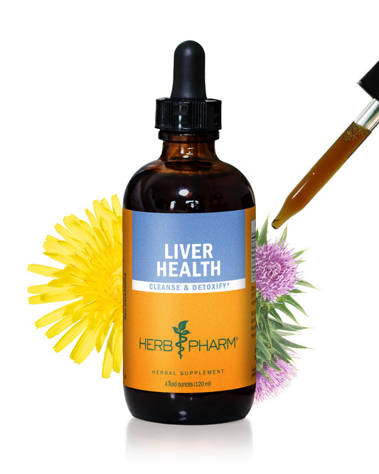 Herb Pharm Liver Health bottle with dropper for easy liver support.