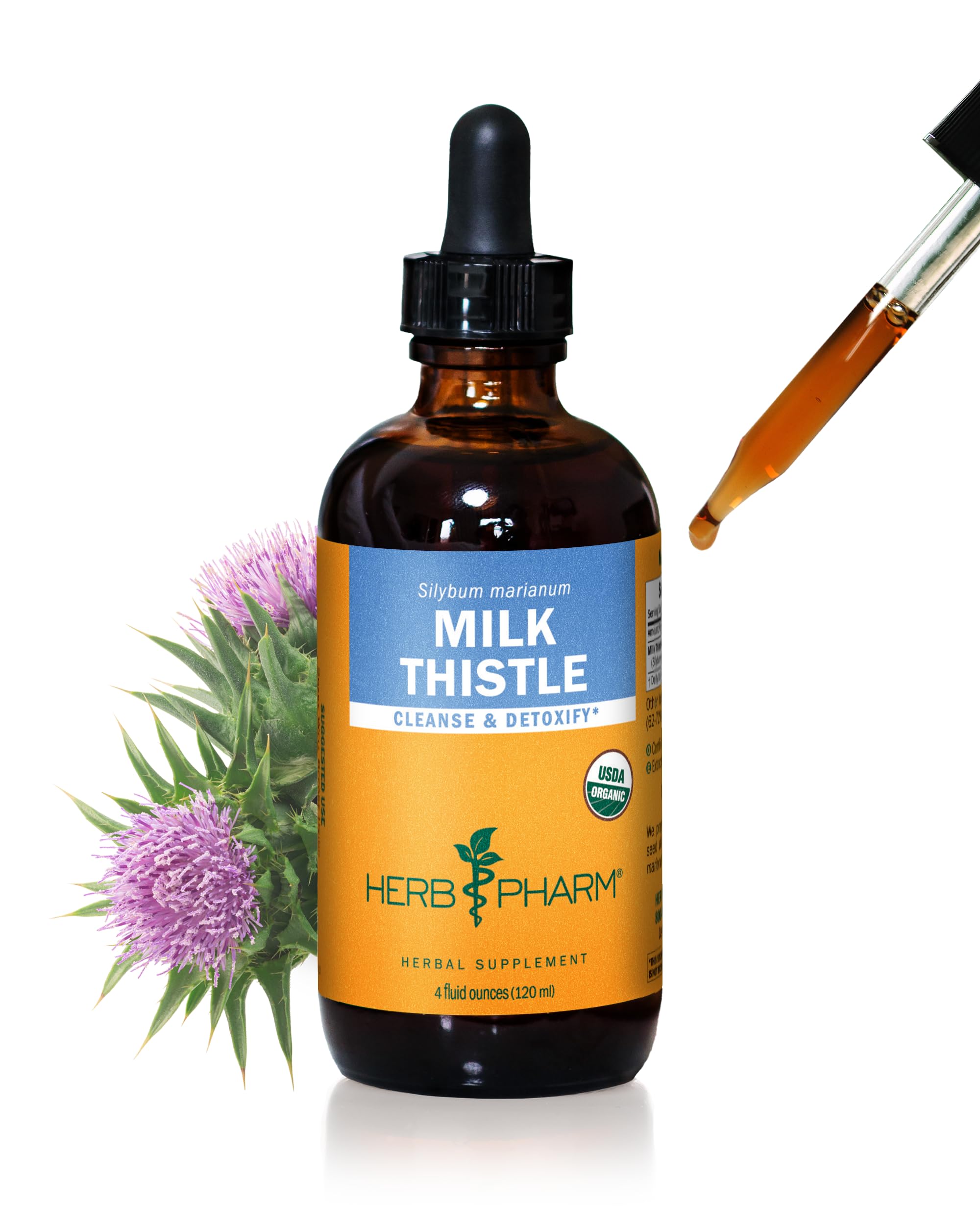 Herb Pharm Milk Thistle Seed Extract bottle showing concentrated liver support formula