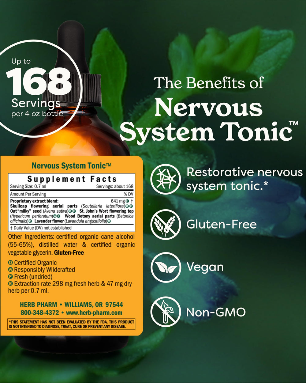 Dropper releasing Nervous System Tonic for precise dosing