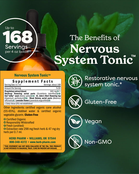 Dropper releasing Nervous System Tonic for precise dosing