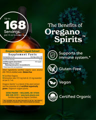 Herb Pharm Oregano Spirits bottle pour for easy dilution and use.