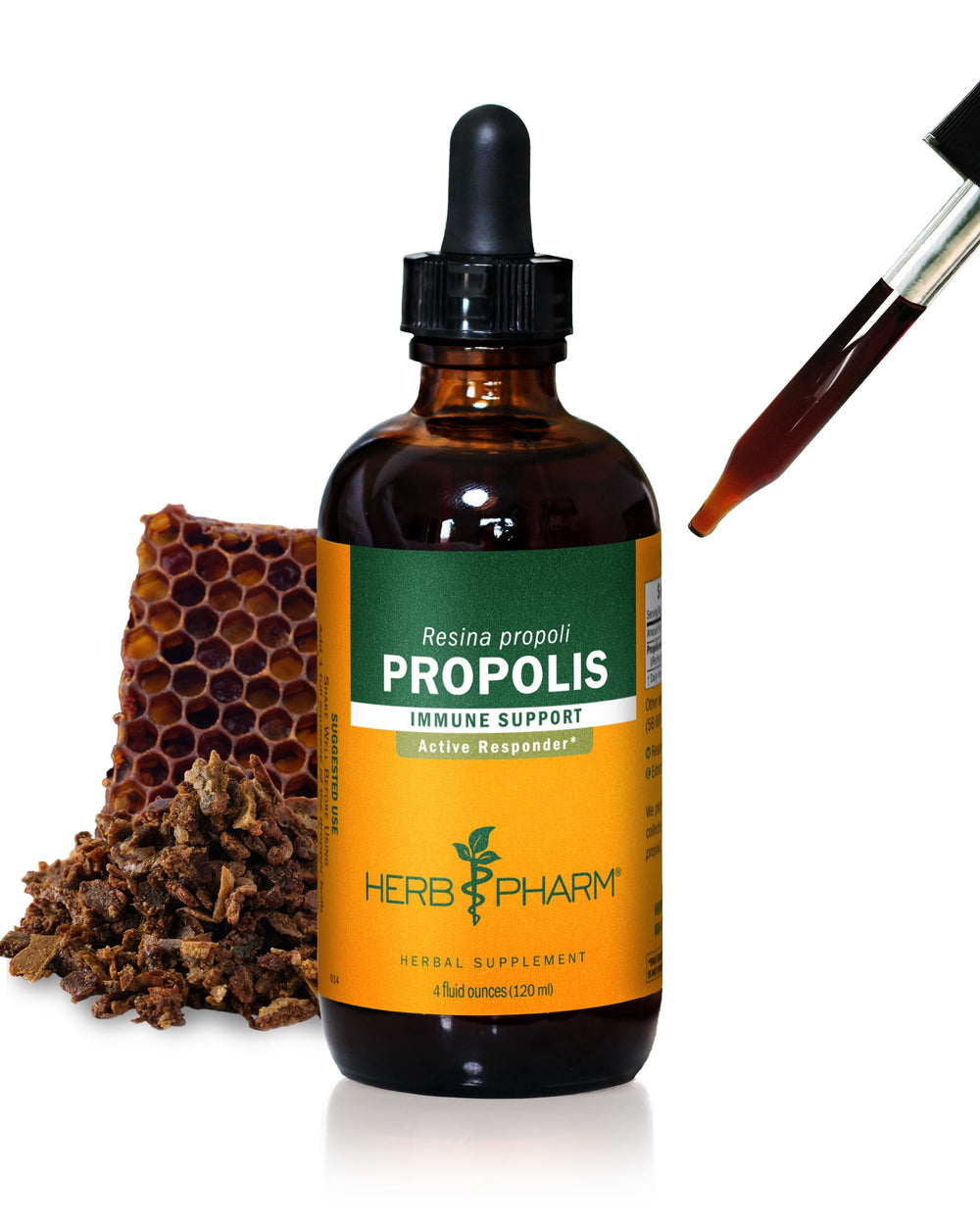 Herb Pharm Propolis liquid bottle with dropper for immune wellness