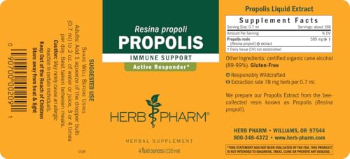 Herb Pharm Propolis product portrait in natural light