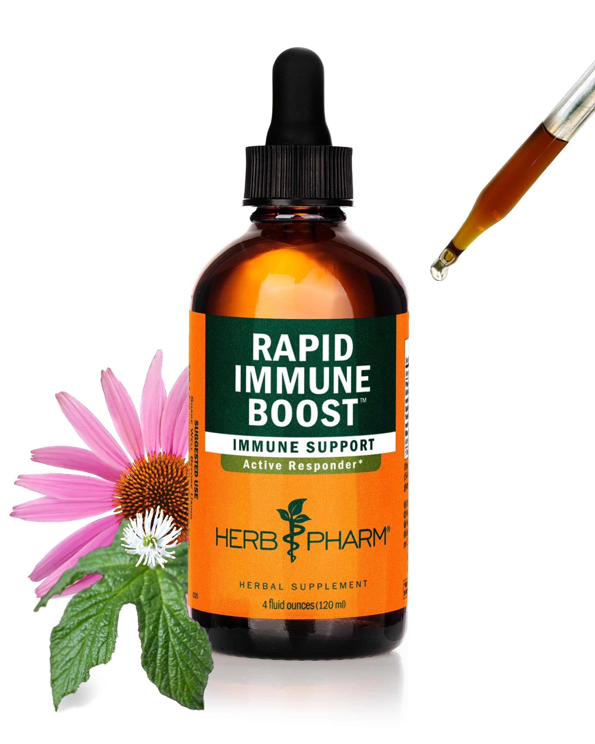Herb Pharm Rapid Immune Boost bottle with label for daily immune support