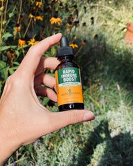 Herb Pharm Rapid Immune Boost liquid pour shows quick-take tincture