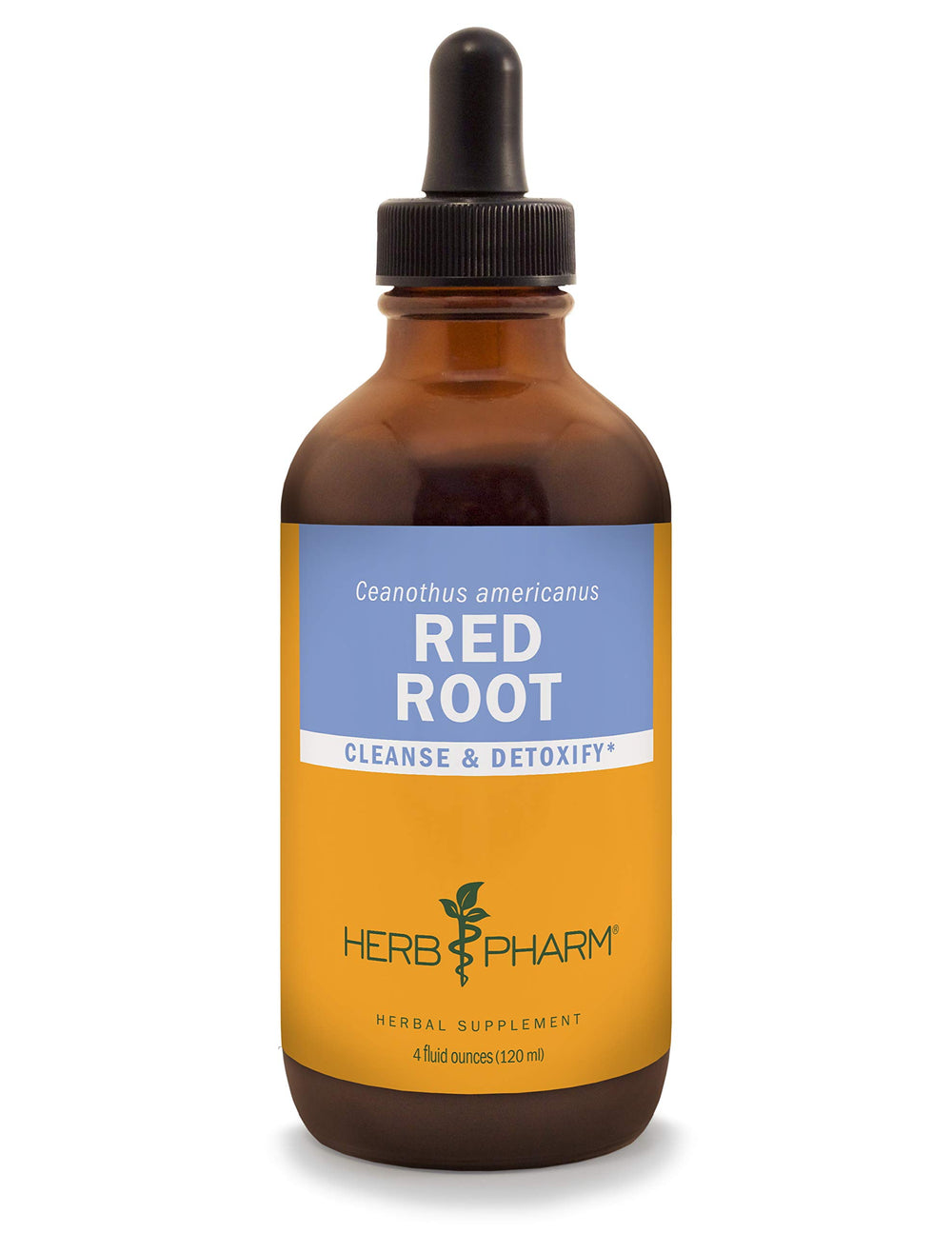 Herb Pharm Red Root liquid extract bottle pour for easy daily dosing
