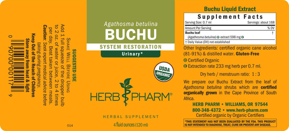 Herb Pharm shade-dried Buchu leaf image representing gentle processing.
