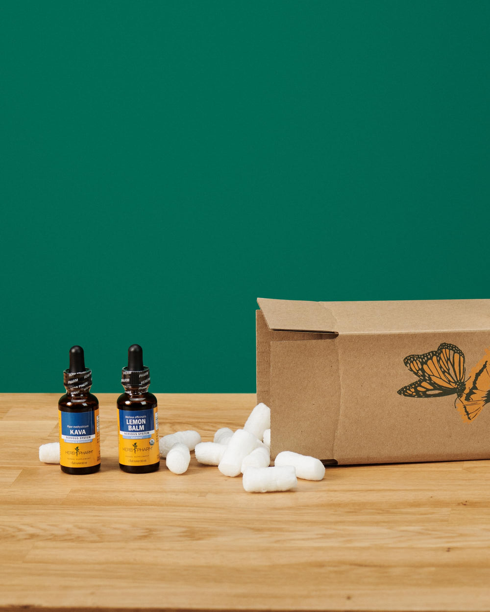 Herb Pharm vegan non-GMO gluten-free symbols on the packaging