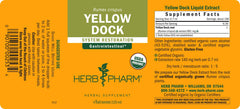 Herb Pharm Yellow Dock gluten-free and non-GMO certification icon.