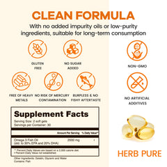 HERB PURE Omega-3 made-in-USA badge on bottle indicating trusted manufacturing