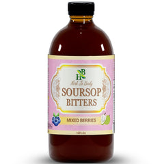 Herb To Body Soursop Bitter Liquid bottle pour for a refreshing herbal beverage