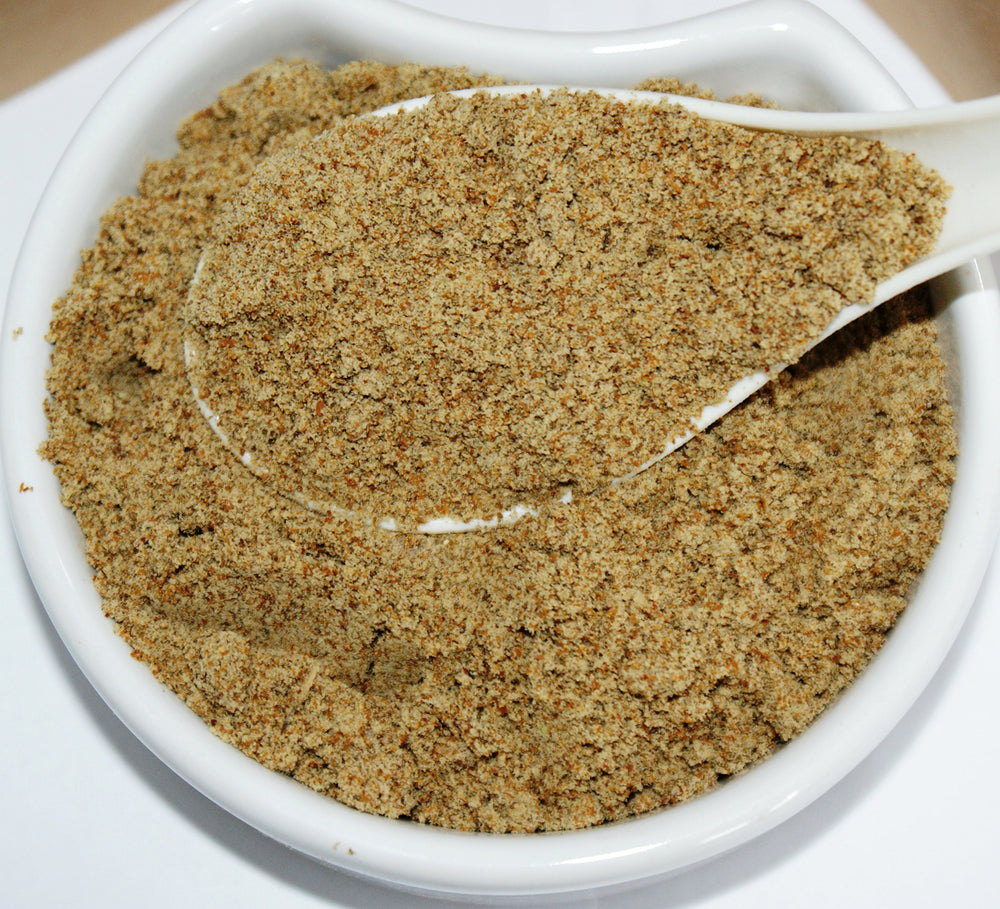 Herba Organica Milk Thistle Seeds Powder ready to blend into smoothies.