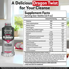 Herbal Clean Same Day Ultra Eliminex label closeup reveals milk thistle in the blend.