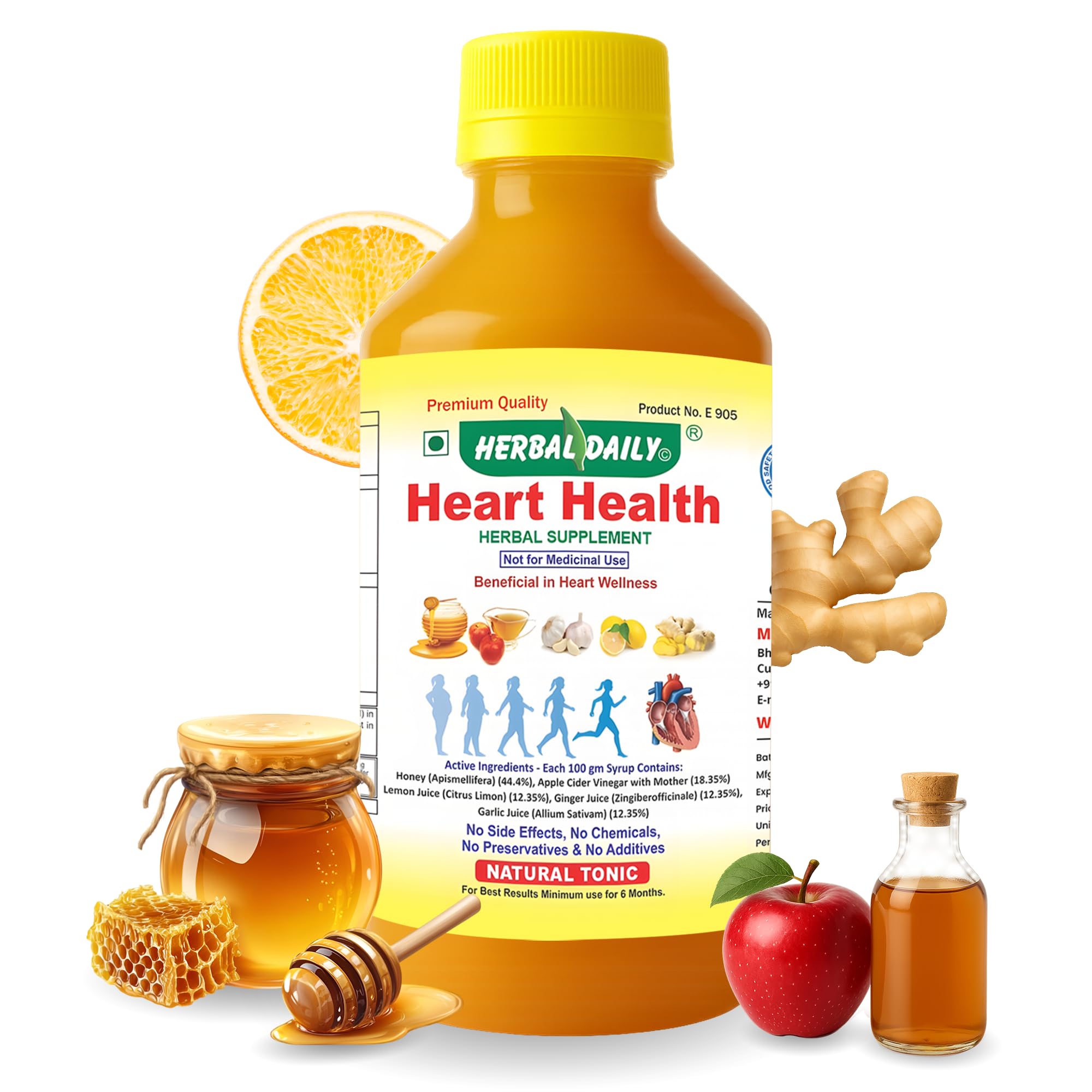 HERBAL DAILY Heart Health bottle front highlights natural heart wellness
