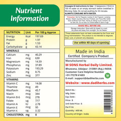 HERBAL DAILY Label view on wood shelf communicates premium, natural ingredients