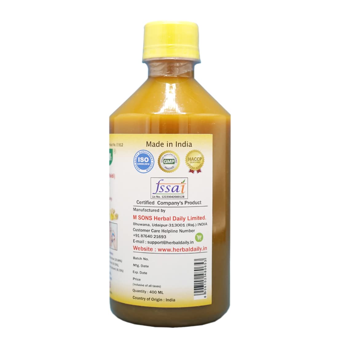 HERBAL DAILY Turmeric bottle scene suggesting immune and respiratory wellness.