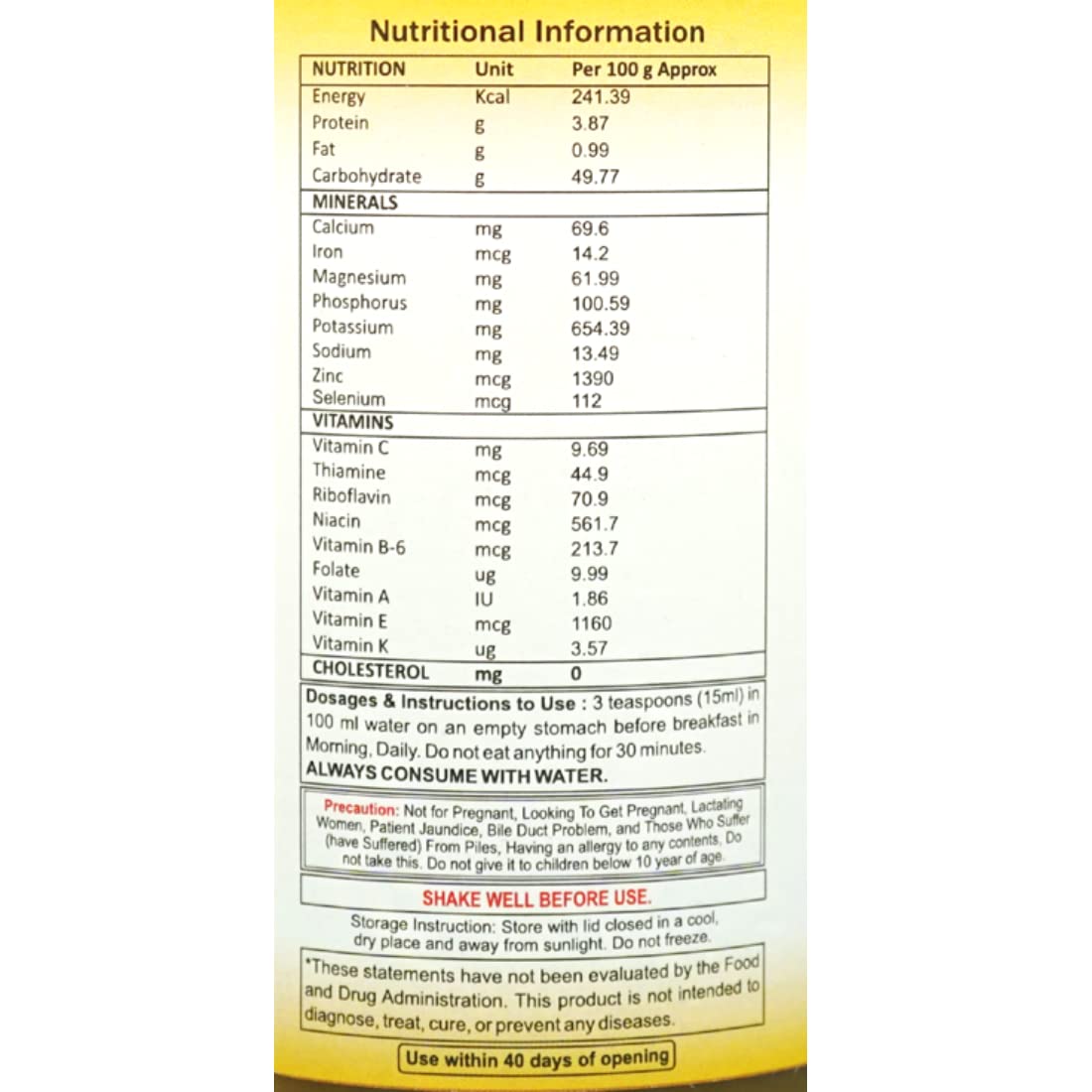 HERBAL DAILY Turmeric supplement label highlighting minerals for daily detox.