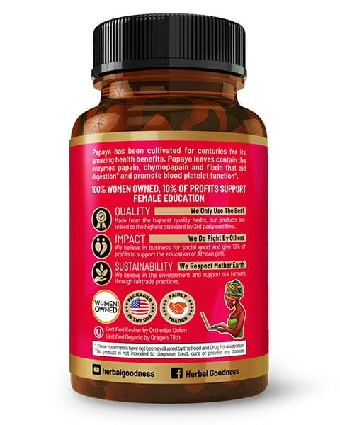 Herbal Goodness 10x potency extract capsule icon emphasizing concentration