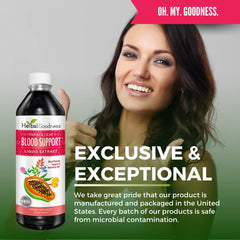 Herbal Goodness Kosher-certified seal on bottle signals quality.