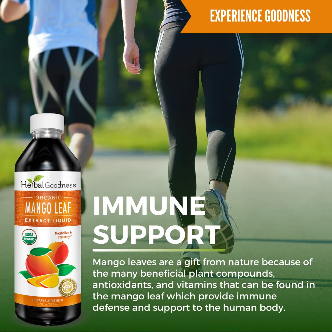 Herbal Goodness Mango Leaf Extract amber bottle conveys premium storage and freshness