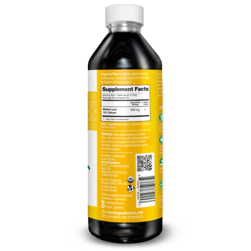 Herbal Goodness Mullein Drops dropper detail suggests convenient dosing.