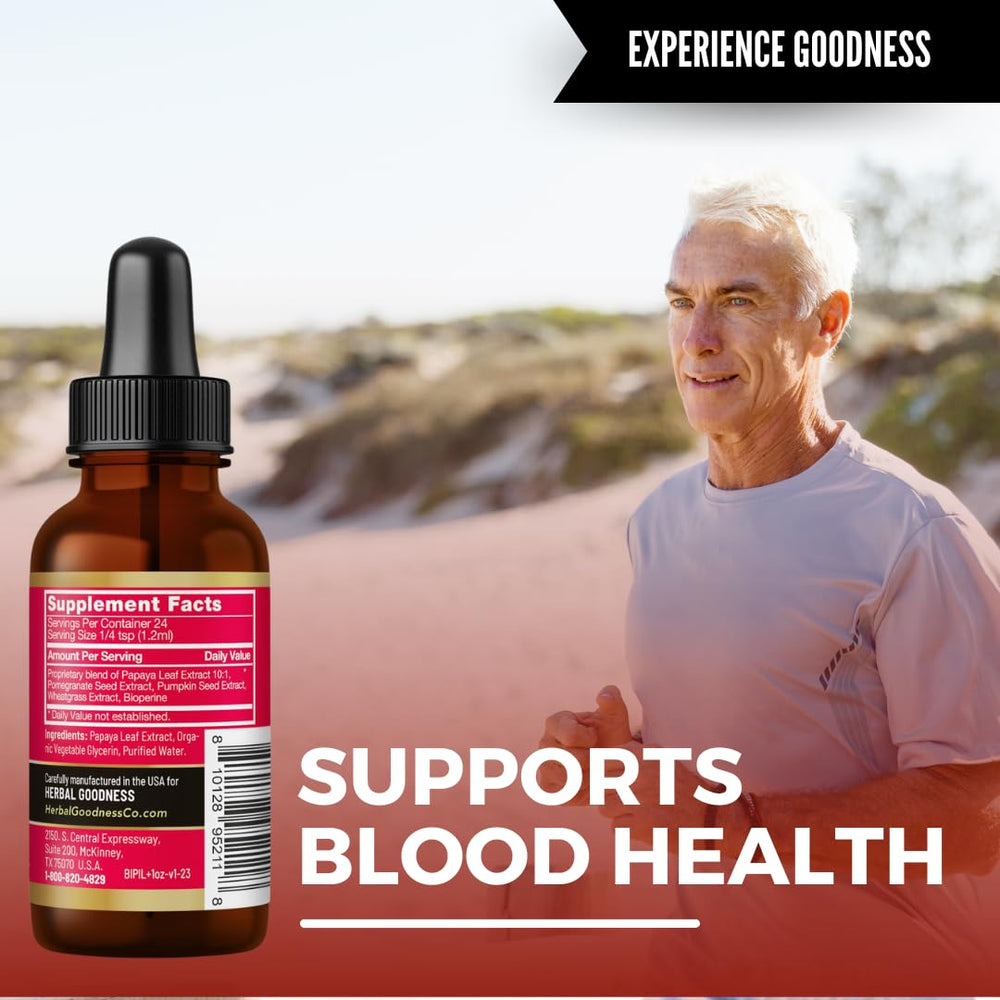Herbal Goodness papaya leaf tincture aiding daily wellness.