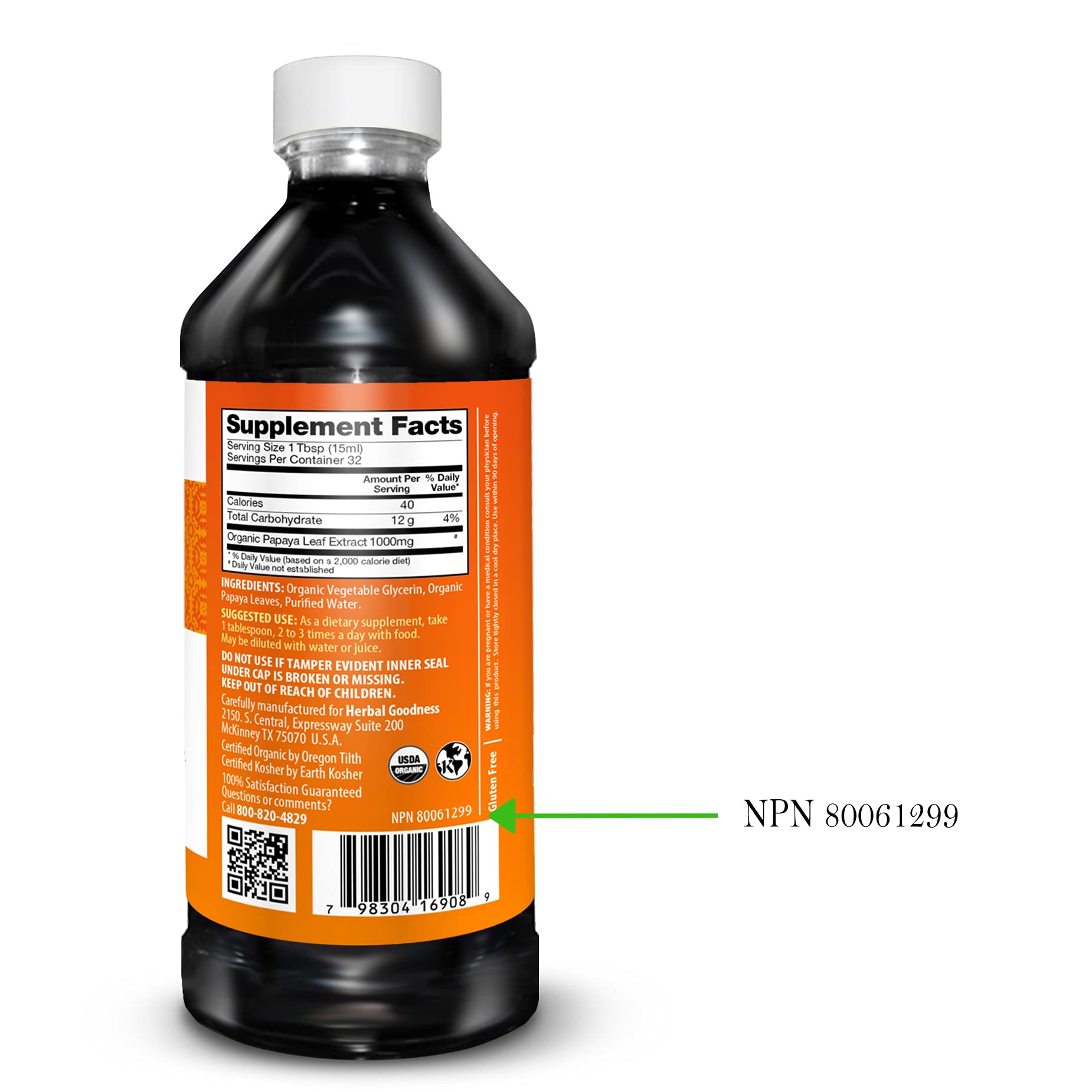 Pour shot of papaya leaf extract with drops ready to add to a glass