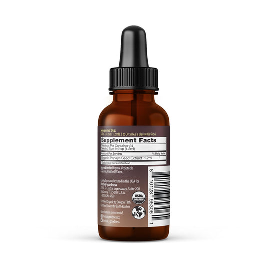 Herbal Goodness papaya seed powder highlighting natural digestive enzymes for daily wellness.