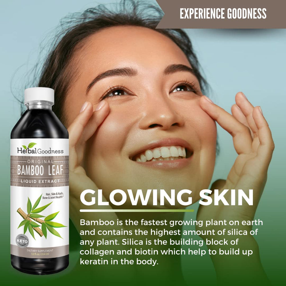 Herbal Goodness skin texture glow suggests hydrated, supple look.