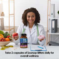 Ingredients close-up features soursop and ten-herb blend