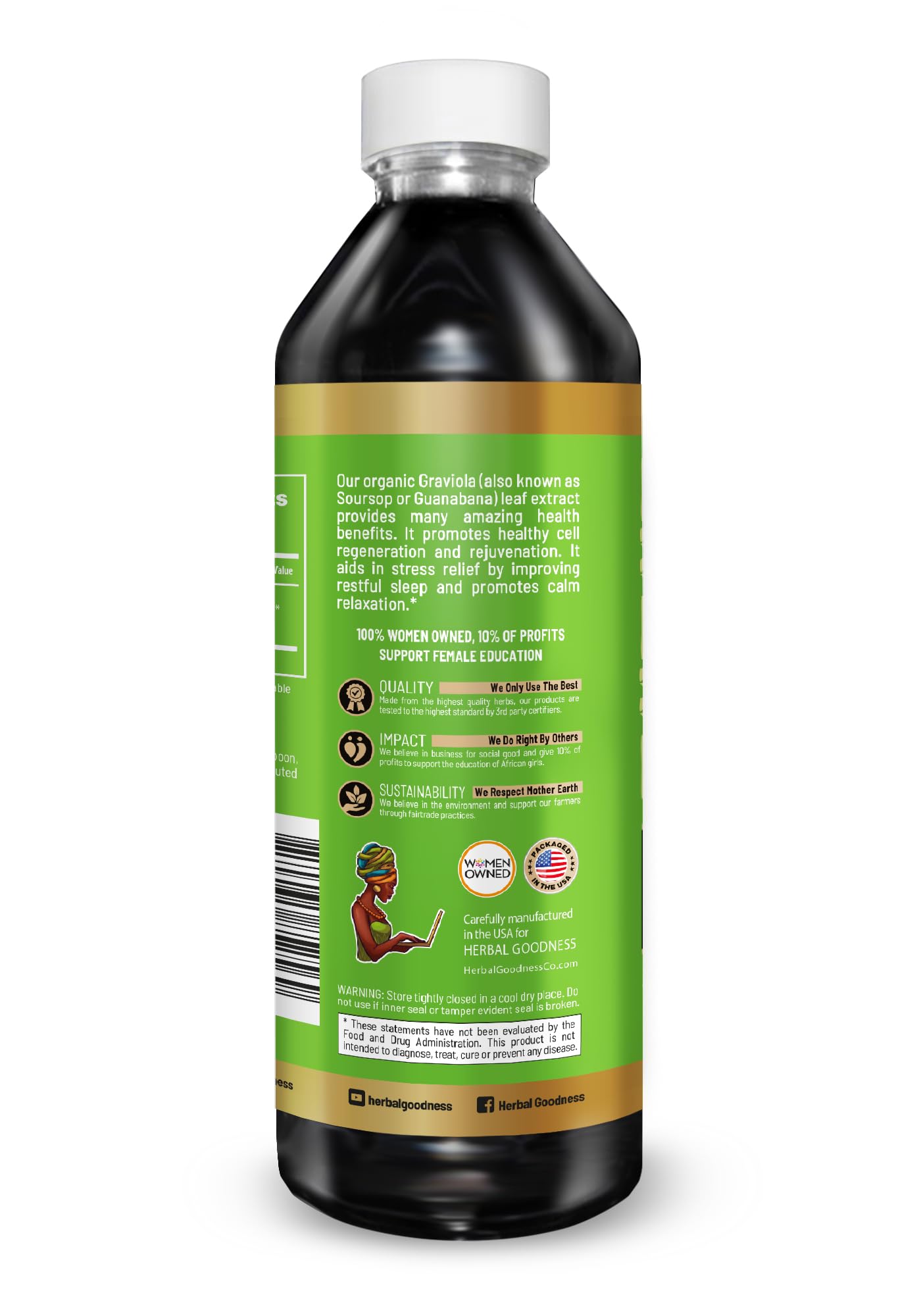 Herbal Goodness Soursop Drops—easy to dispense into beverages or foods.