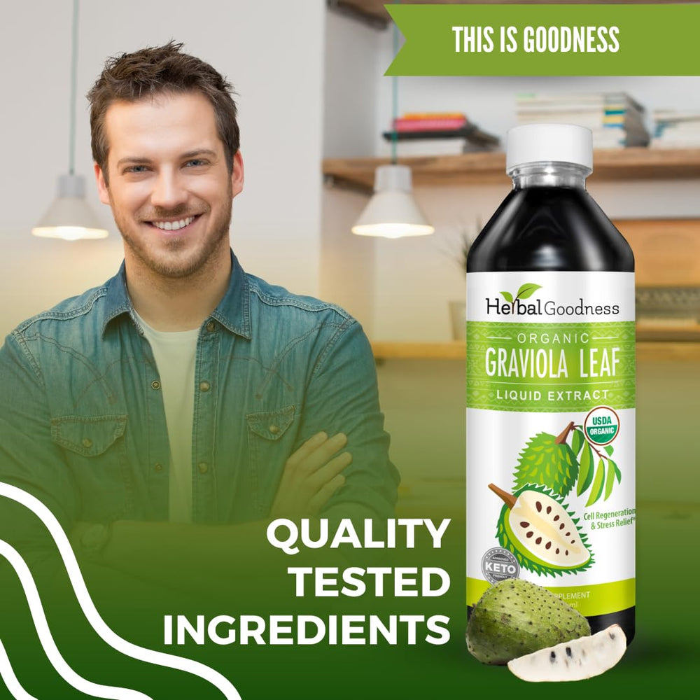 On-the-go lifestyle scene with soursop drops and routine