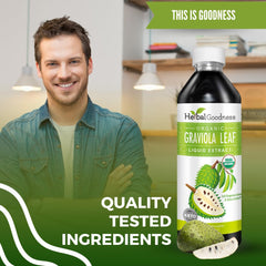 On-the-go lifestyle scene with soursop drops and routine