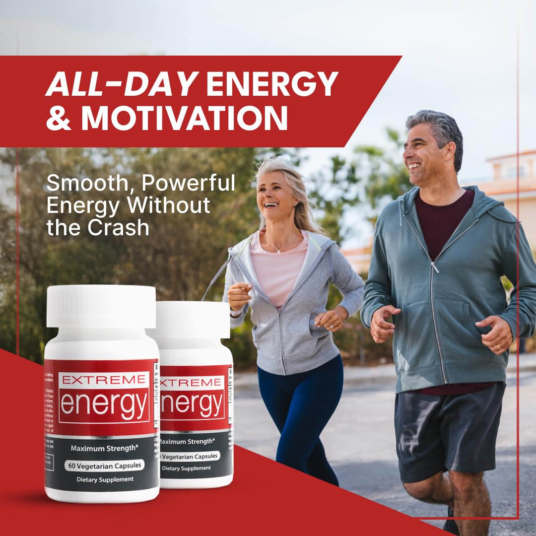 Close-up of Herbal Nitro Extreme Energy capsules for fatigue reduction.