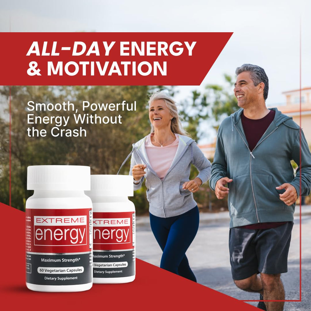 Close-up of Herbal Nitro Extreme Energy capsules for fatigue reduction.